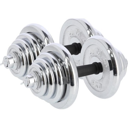 Chrome Dumbbell - Barbell Set In Suitcase HMS STC55, 55kg