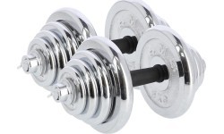 Chrome Dumbbell - Barbell Set In Suitcase HMS STC55, 55kg