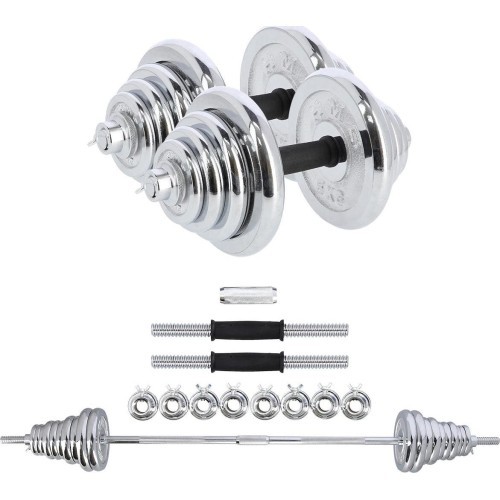 Chrome Dumbbell - Barbell Set In Suitcase HMS STC55, 55kg