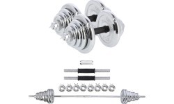 Chrome Dumbbell - Barbell Set In Suitcase HMS STC55, 55kg