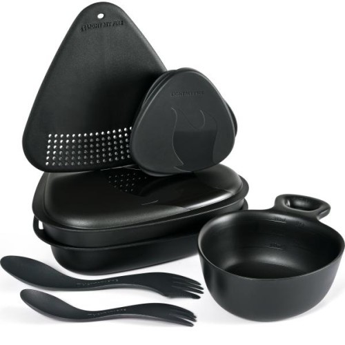 Набор туристической посуды Outdoor MealKit 2.0, серо-чёрный