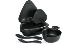 Tūrisma trauku komplekts Outdoor MealKit 2.0, pelēkmelns