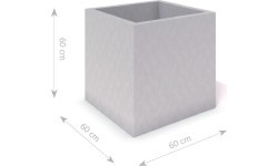 White Concrete Planter Inter-Play Deco 06