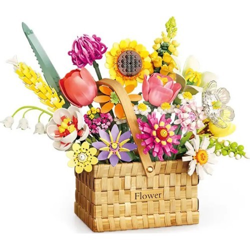 Spring Bouquet in a Basket Building Blocks Set 1615 pcs.