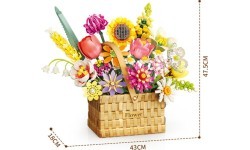 Spring Bouquet in a Basket Building Blocks Set 1615 pcs.