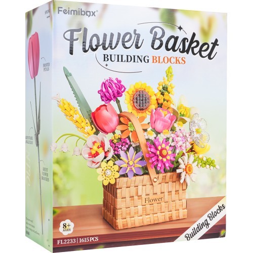 Spring Bouquet in a Basket Building Blocks Set 1615 pcs.