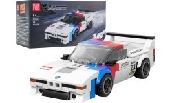 Sporta automašīnas konstruktors, balts, 411 detaļas