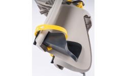 Bellelli Pepe frame-mounted child bike seat, silk grey