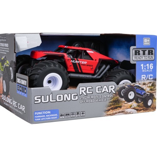 Tālvadības kāpelētājs RC Crawler 1:16 HUNTER, sarkans