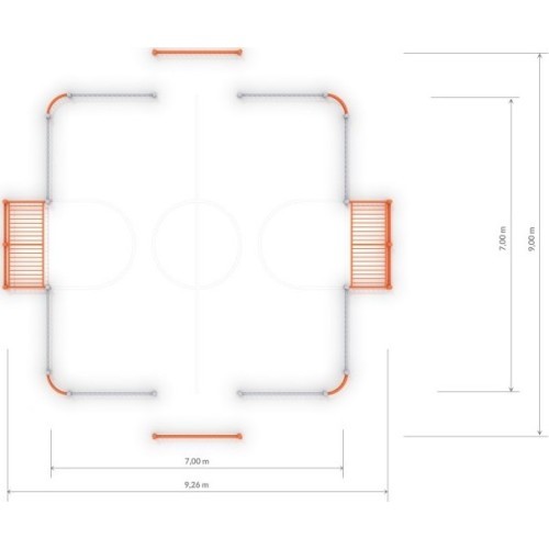 Футбольные ворота Inter-Play 2 (7x7 м)