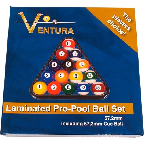 Ventura Laminated Pro-Pool Ball Set 57.2mm