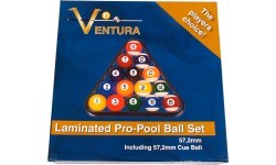 Ventura Laminated Pro-Pool biljarda bumbiņu komplekts 57,2 mm