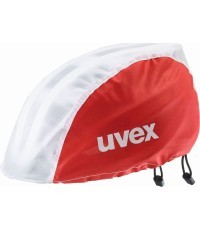 Uvex Bike Helmet Rain Cover, red-white