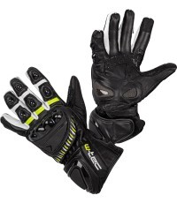 Motorcycle Gloves W-TEC Evolation - Black-White-Fluo