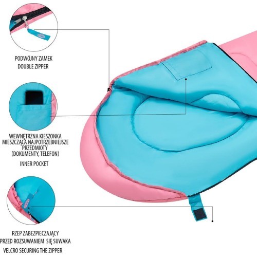 NC2007 PINK SLEEPING BAG JUNIOR NILS CAMP