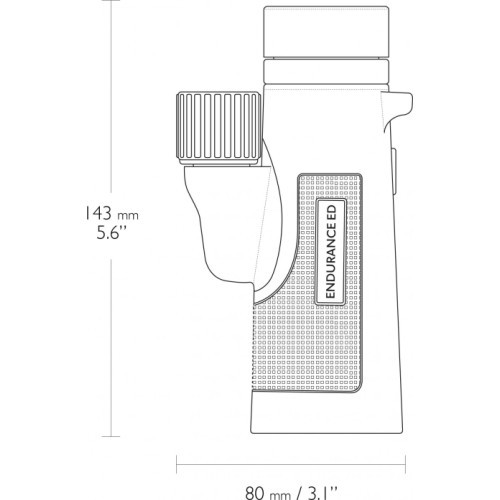 Hawke Endurance ED 8x42 zaļš monokulārs