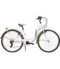 Velosipēds AZIMUT Vintage TX-7 28" 2025 balti krēmkrāsas matēts