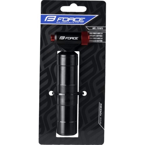 CO2 pump FORCE CAN, with release button (black)