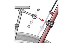 Adapteris 20 mm skrūves pieskrūvēšanai pie velosipēda rāmja