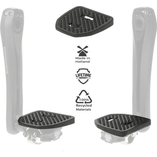PEDAL PLATE 2.0 pedal adapters for Shimano SPD, flat (black)