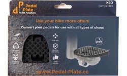 PEDAL PLATE 2.0 pedal adapters for Shimano SPD, flat (black)