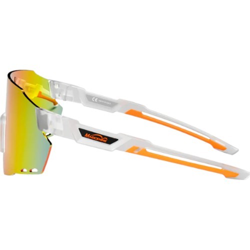 Magicshine WINDBREAKER goggles, (white/orange)