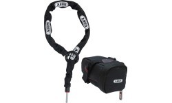 Grandinė ABUS 6KS Adapter Chain + ST5950 Saddle Bag // nuimama grandinė, įtraukiamas krepšelis (juoda)