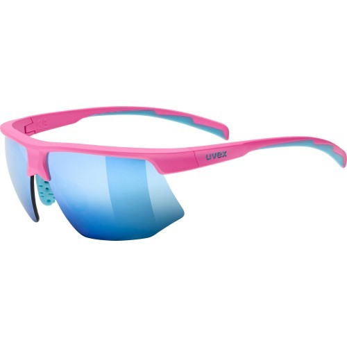 Uvex Aerios S sunglasses, pink matt / mirror blue
