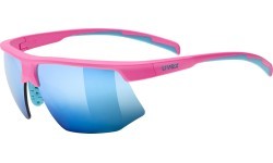 Uvex Aerios S sunglasses, pink matt / mirror blue