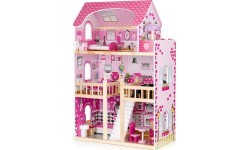 Wooden doolhouse with Furniture and LED EcoToys