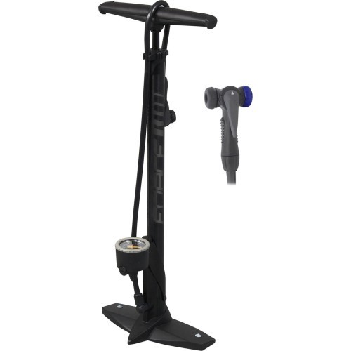 Pastatoma pompa FORCE Hobby 11bar su manometru (aliuminė, juoda)