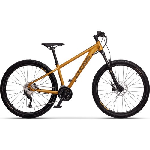 Velosipēds Cross GRX 9R HDB 29", 27 ātrumi, izmērs 18,5" (47 cm) (dzeltens - Tiger)