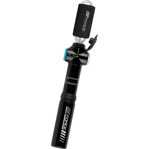CO2 un rokas sūknis FORCE T-COMB CO2, 120 PSI / 8 bar, FV (melns)