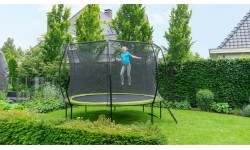 Batuts EXIT Silhouette ø244 cm ar drošības tīklu – zaļš