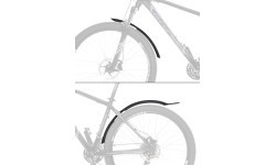Mudguard set FORCE 24-28" (plastic, black)