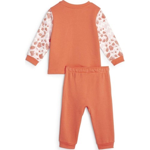 Puma Ess Mix Mtch Infants Kids Tracksuit White Orange 676368 60