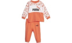 Puma Ess Mix Mtch Infants Kids Tracksuit White Orange 676368 60