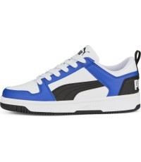 Puma Rebound Layup Lo SL Jr Junior Sneakers White Blue 370490 19