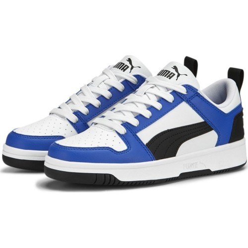 Puma Rebound Layup Lo SL Jr Junior Sneakers White Blue 370490 19