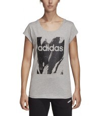 Adidas W E AOP Tee blouse, grey DU0636