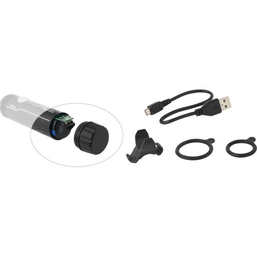 Передний фонарь FORCE Pen 200lm 1LED USB (чёрный)