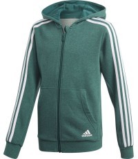 Adidas YB 3S FZ Hoodie Green bērnu džemperis DJ1745