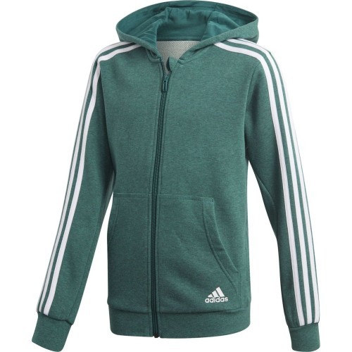 Adidas YB 3S FZ Hoodie Green Kids' Sweatshirt DJ1745