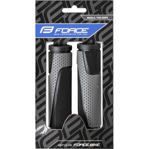 FORCE Ross grips (rubber, black/grey)