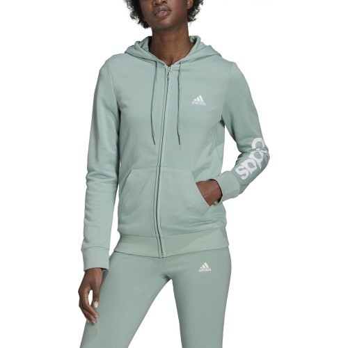 Adidas W Lin FT FZ sieviešu džemperis, zaļš, GL0795