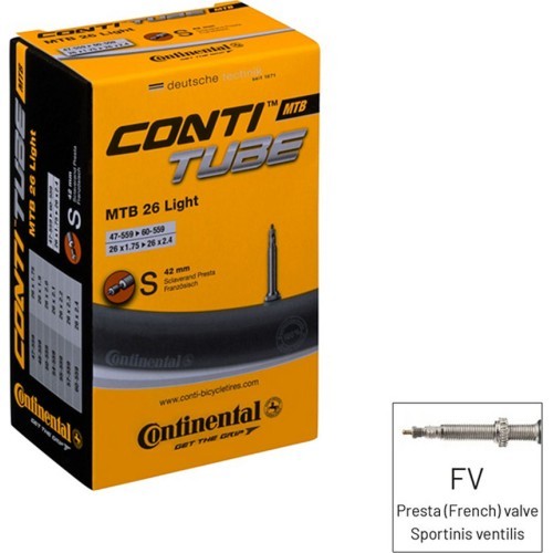 Камера Continental MTB 26 Light, 26" x 1.75/2.4" (47/60-559), FV 42 мм