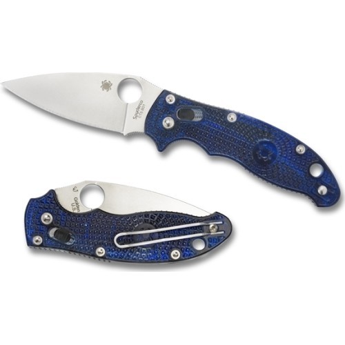 Складной нож Spyderco C101PBL2 Manix 2, полупрозрачный синий