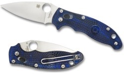 Saliekams nazis Spyderco C101PBL2 Manix 2, caurspīdīgi zils