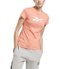 Reebok TE Graphic Vector T женская футболка Peach GI6640