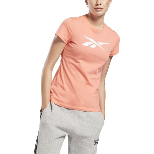 Reebok TE Graphic Vector T sieviešu krekls Peach GI6640